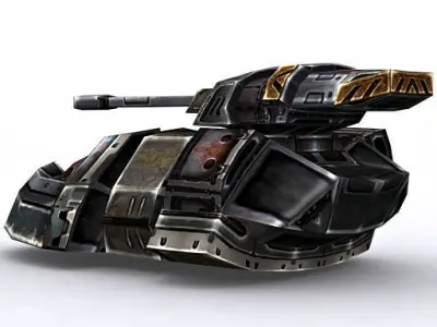 3DRT - Sci-Fi Hovertank3  Low-poly 3D model