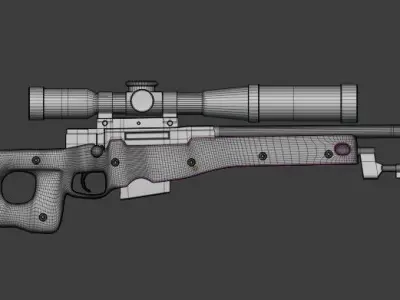 AWM skin animation Free low-poly 3D model