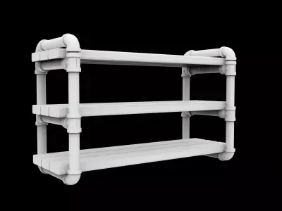 Industrial Pipe Shelf 3D Printable Model 3D print model