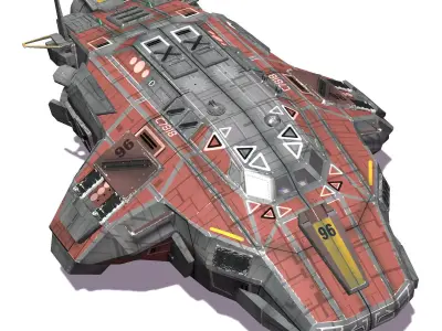 Tug Ship Low-poly 3D model