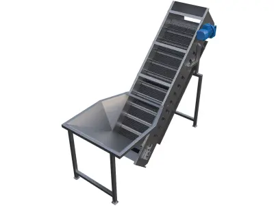 Fried food conveyor 3D model