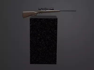 Free sniper Rifle Free low-poly 3D model