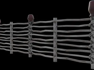 wicker fence 3D model