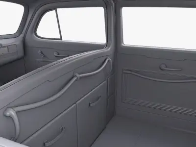 Interior Retro Car ZIS 110 1945-1961 M 1 3D model