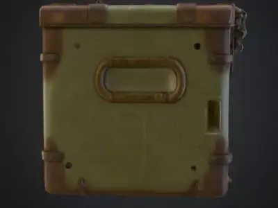 Weathered Military Ammunition Box Low-poly 3D model