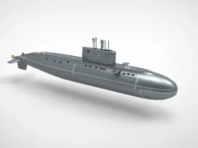 Project 877 Halibut submarine 3D model