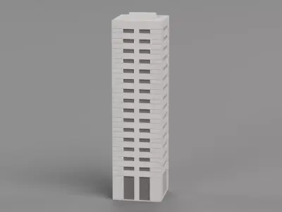 Paper Skyscraper V6 Low-poly 3D model
