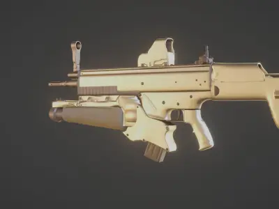 FN SCAR  Low-poly 3D model