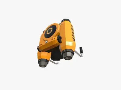 Jetpack Low Poly B01 - SciFi Character Design Low-poly 3D model