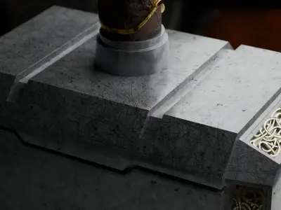 Thor Hammer Low-poly 3D model purchase