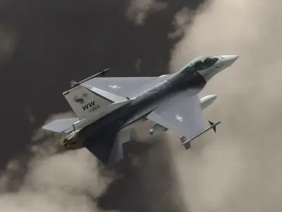 F16C USA Low-poly 3D model