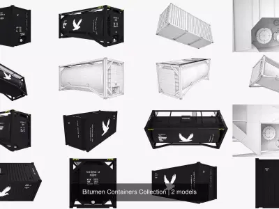 Bitumen Containers Collection 3D Model Pack