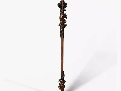 Combat Staff 03 V2 Low-poly 3D model