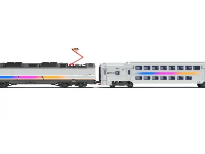 New Jersey NJ Transit Train 3D model