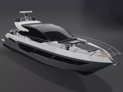 Sunseeker Predator 75 Render PBR 3D model 3D model