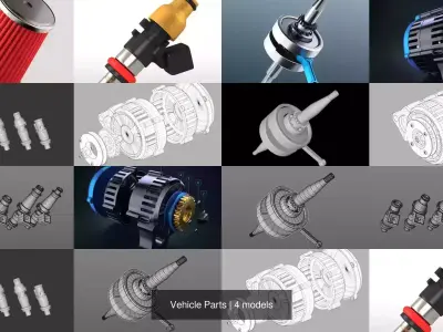 Vehicle Parts 3D Model Pack