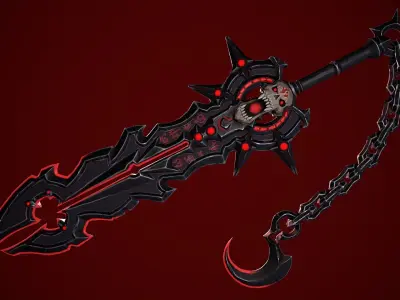 Stylize Sword Low-poly 3D model