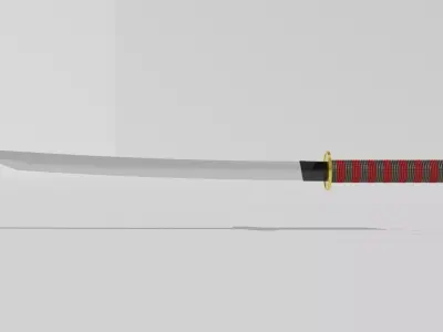 Katana 3D samurai sword Low-poly 3D model