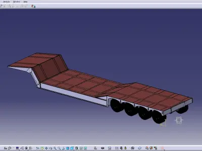 4 Axle Lowbed 3D model