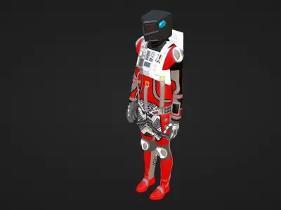 Robot Soldier - Assault Soldier Low-poly 3D model 31