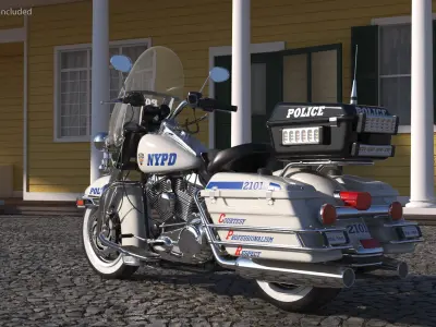 US NYPD Motorcycle Road King  purchase 3D model