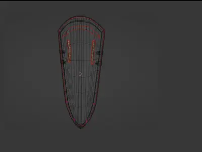 Wooden shield 3D model