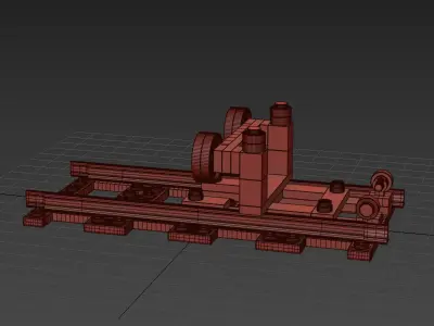 Train Lego Construction Stoping 3D model