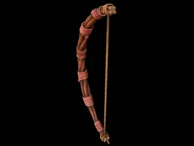 Stylized Bow Low-poly 3D model purchase