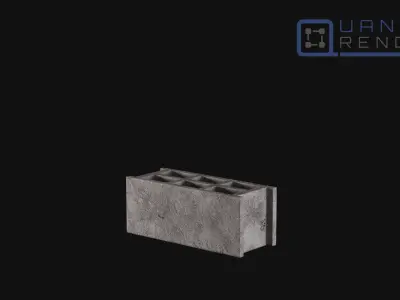 ConcreteBloc 001 Low-poly 3D model