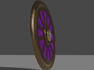 Antique Byzantine Shield Low-poly 3D model