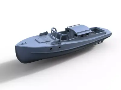 admiral launch for battleship Bismarck 3D print model