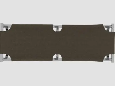 military folding bed 3D model