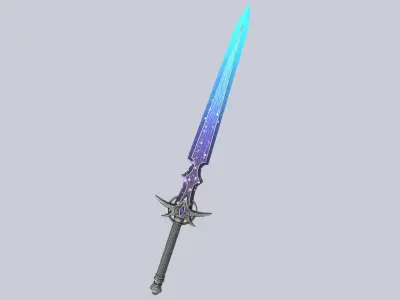 Astral blade Low-poly 3D model