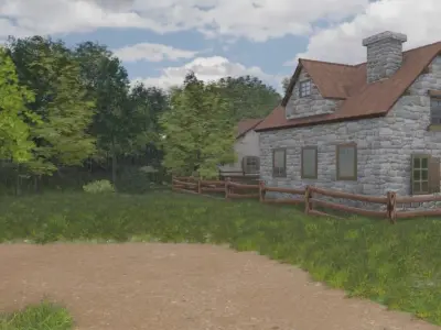 Rustic Village Layout 3D model