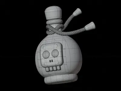 Poison Potion 3D Illustration 3D model