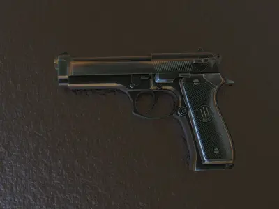 Beretta M9 pistol  3D model