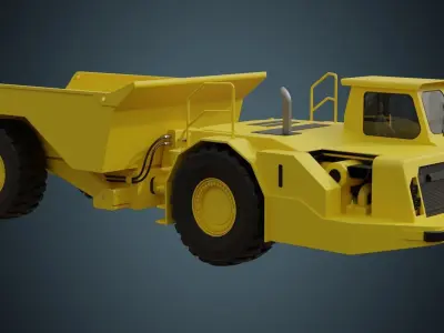 Mining Truck 1 Basic Low-poly 3D model