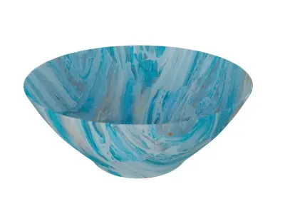 Bowl in Blue Color 3D model