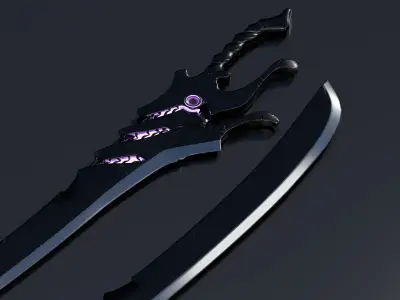 Sword of Darkness 3D Model Low-poly 3D model