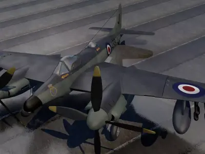 DeHavilland SeaHornet NF-21 3D model