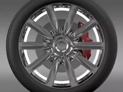 Bentley Continental GT wheel 1 3D model
