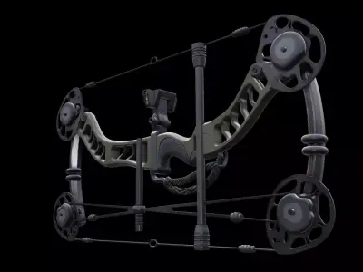 Compound Bow  Low-poly 3D model