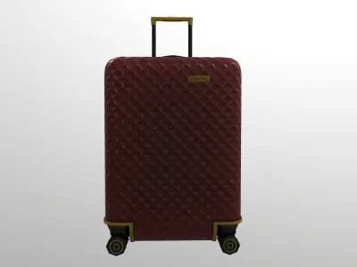 Suitcase on wheels Low-poly 3D model