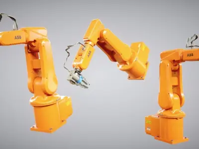 Industrial Robot 120 Low-poly 3D model