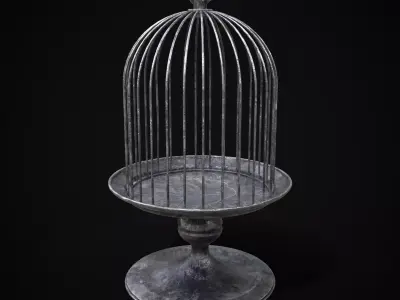 Metal Bird Cage Low-poly 3D model purchase