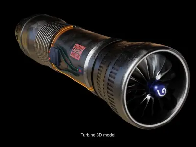 Turbine 3D models PBR materials 3D Model Pack purchase