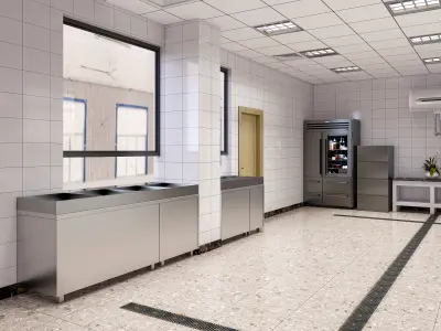 Commercial Kitchen 5 3D model purchase