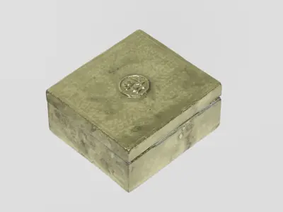Brass Snuff Box Oriental photogrammetry scan PBR 4K textures Low-poly 3D model