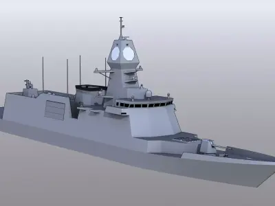 FFG Chungnam class FFX Batch III Low-poly 3D model