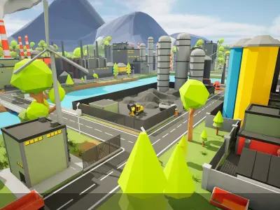 Poly Industrial Pack 01 Low-poly 3D model